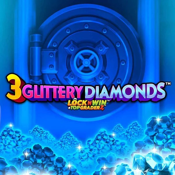 Official Slots logo: 3 Glittery Diamonds by PearFiction Studios at Winbeatz Casino